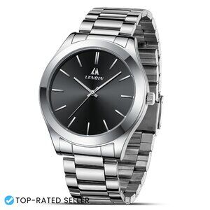 Stainless Steel Analog Wristwatch Classic Business Fashion Quartz Movement